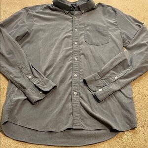 Volcom Slate Gray/Blue Modern Fit Button-Down Shirt - size L